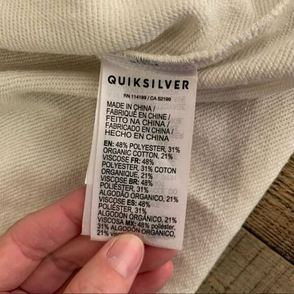 Quicksilver womens cropped quarter zip pull over hoodie - XS - Picture 6 of 10